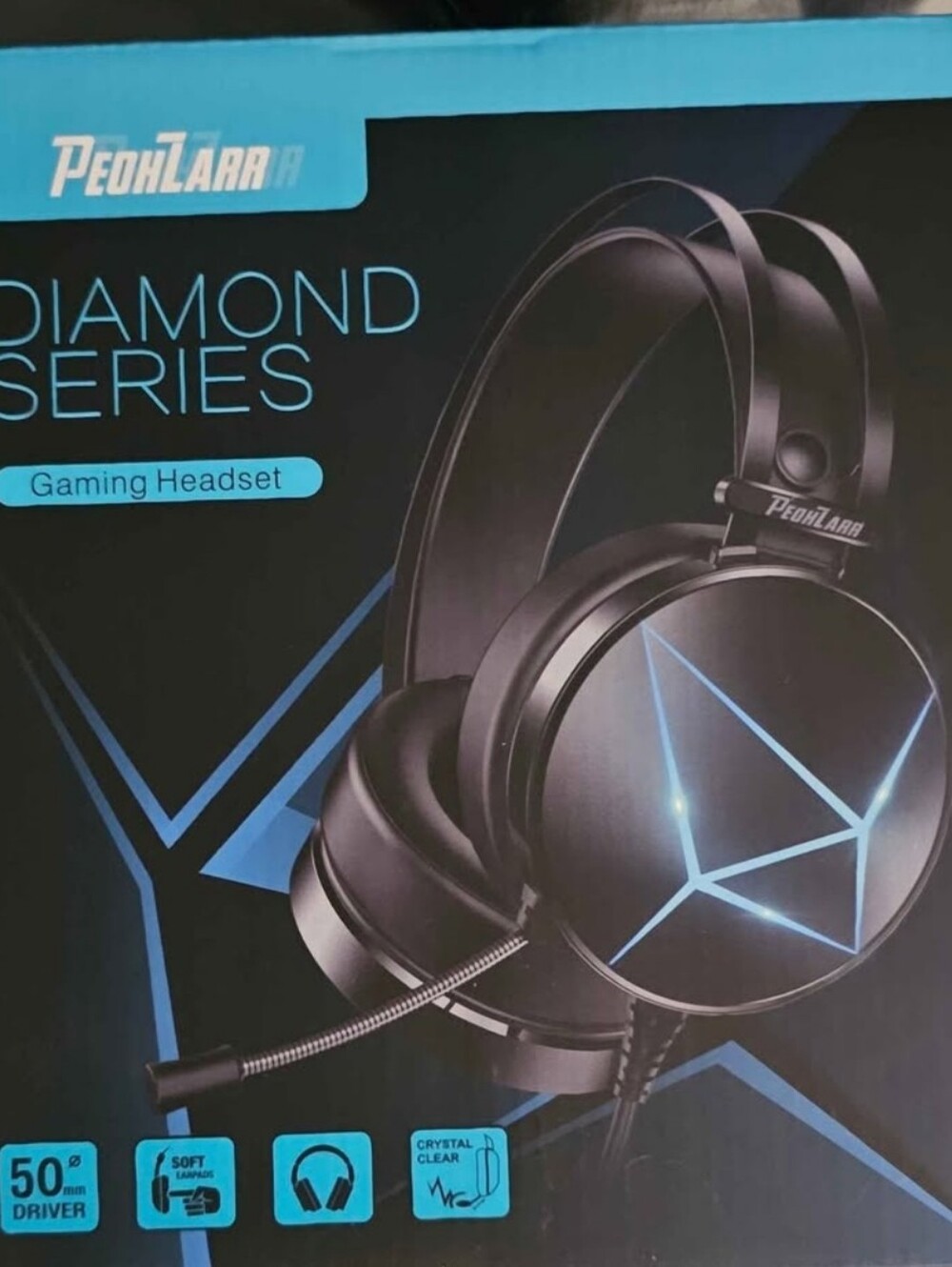 Diamond Series Black Gaming Headset with Microphone